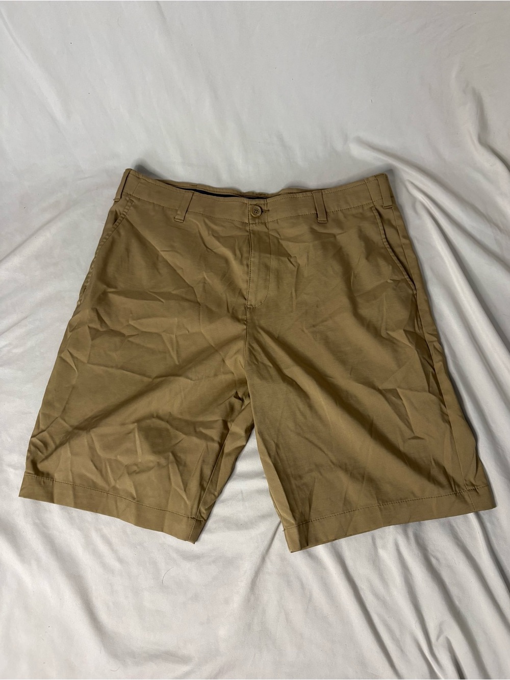 bcg Men's Tan Flat-Front Shorts
